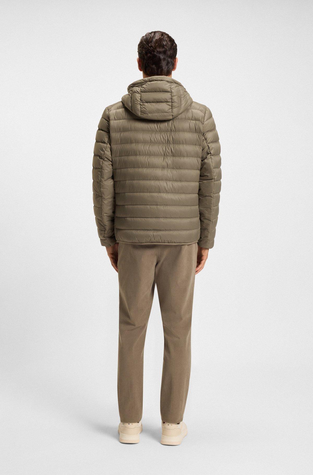 Padded jacket in water-repellent fabric with detachable hood Product Image