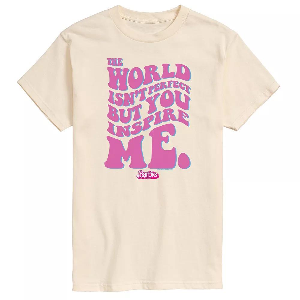 Men's Barbie Theatrical You Inspire Me Graphic Tee, Size: Medium, Beige Product Image