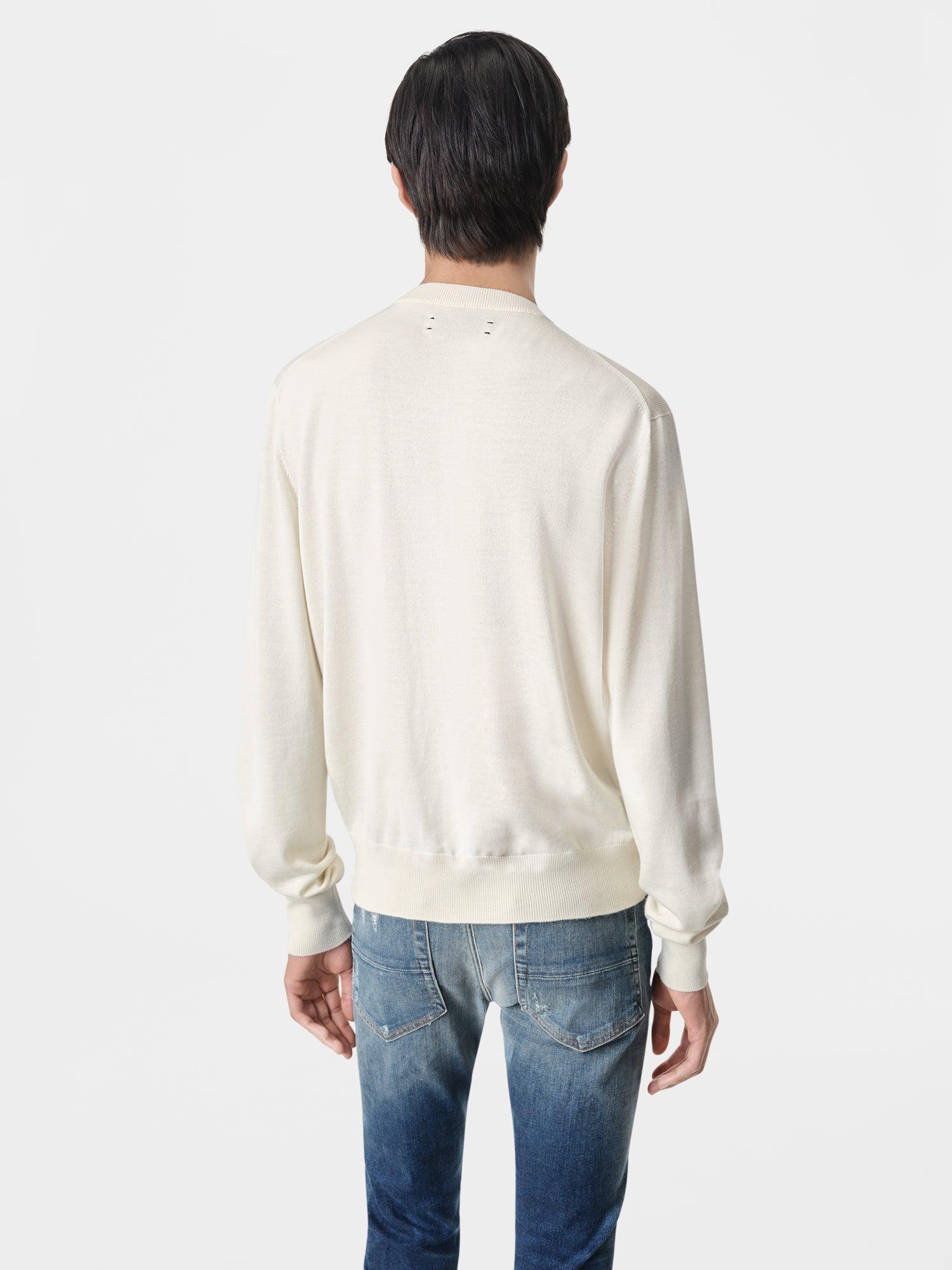 LONG SLEEVE CREW-ALABASTER Male Product Image