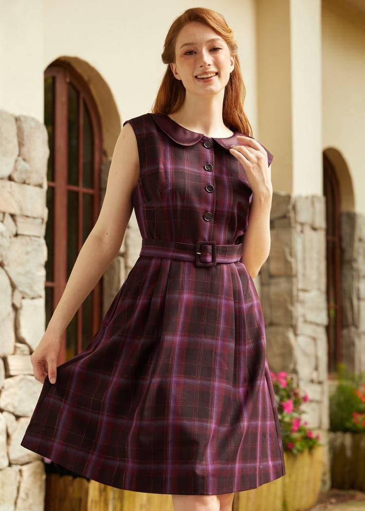 Swirly Twirly Sugar Plum Fit And Flare Dress Product Image