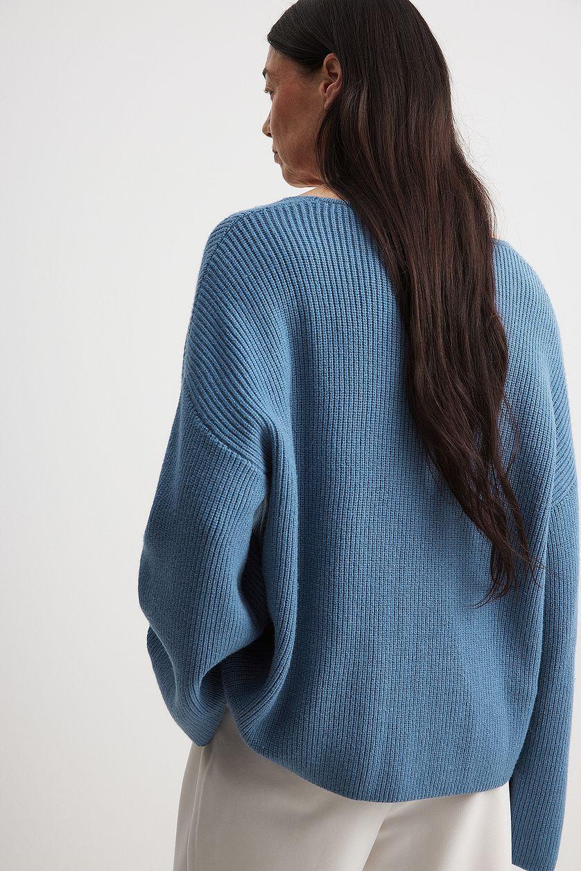 V-neck Knitted Sweater Product Image