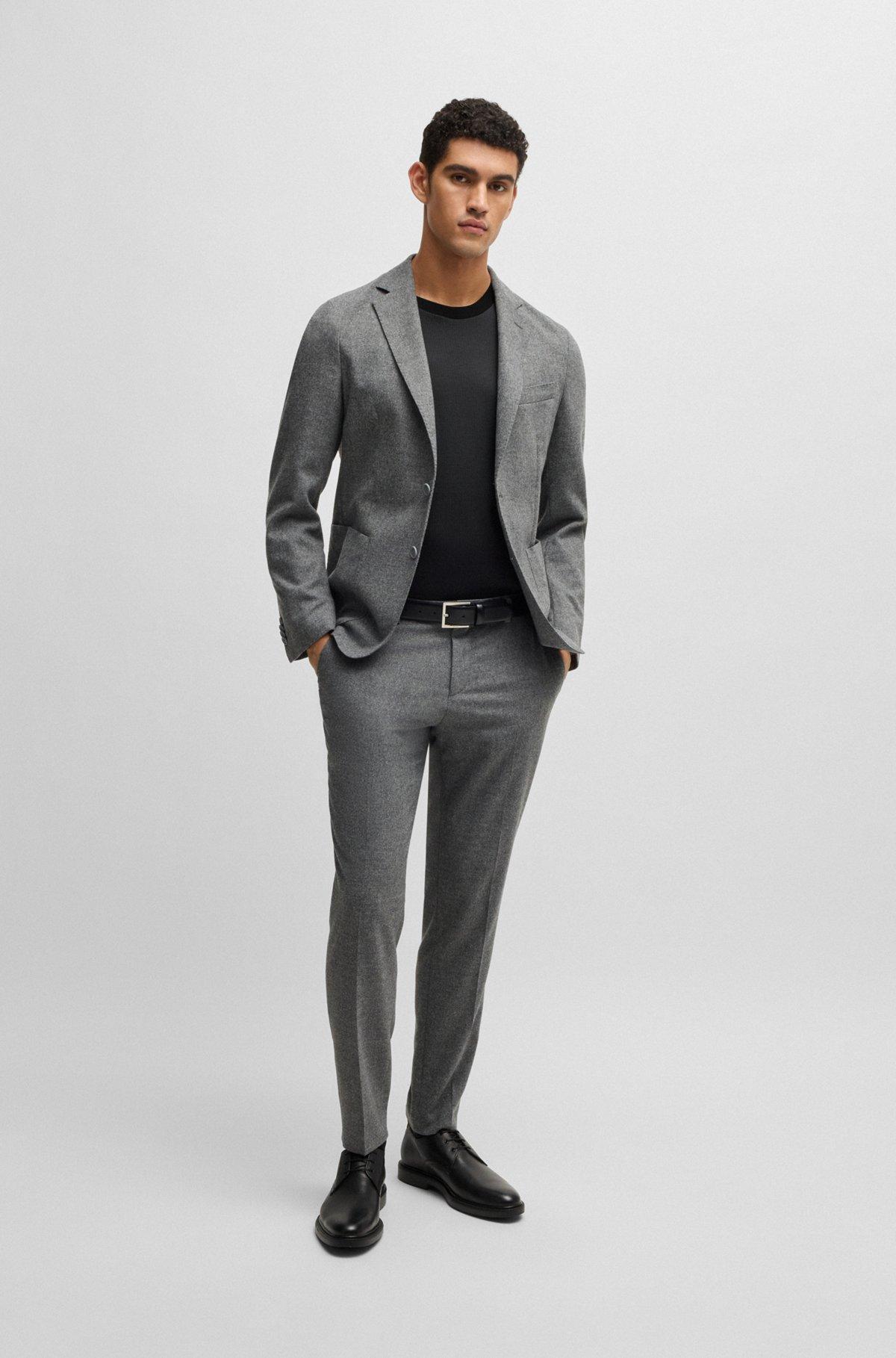 Regular-fit T-shirt in structured cotton Product Image