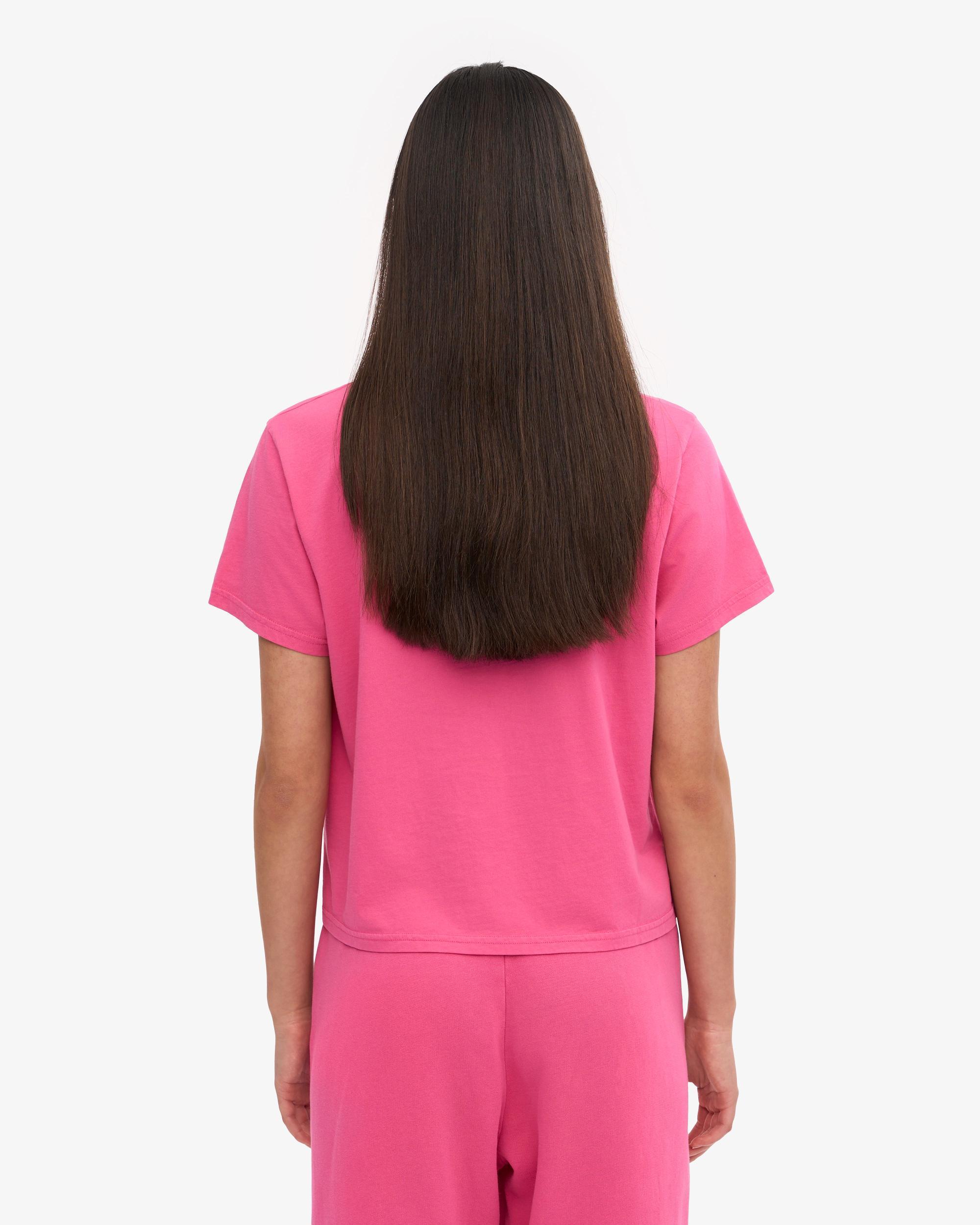 Organic Boxy Crop Tee - Red Tangerine Product Image