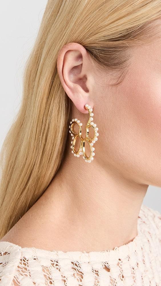 Lele Sadoughi Daisy Pearl Hoop Earrings | Shopbop Product Image