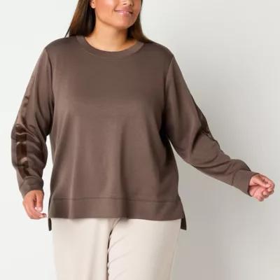 Stylus Plus Womens Crew Neck Long Sleeve Sweatshirt Product Image