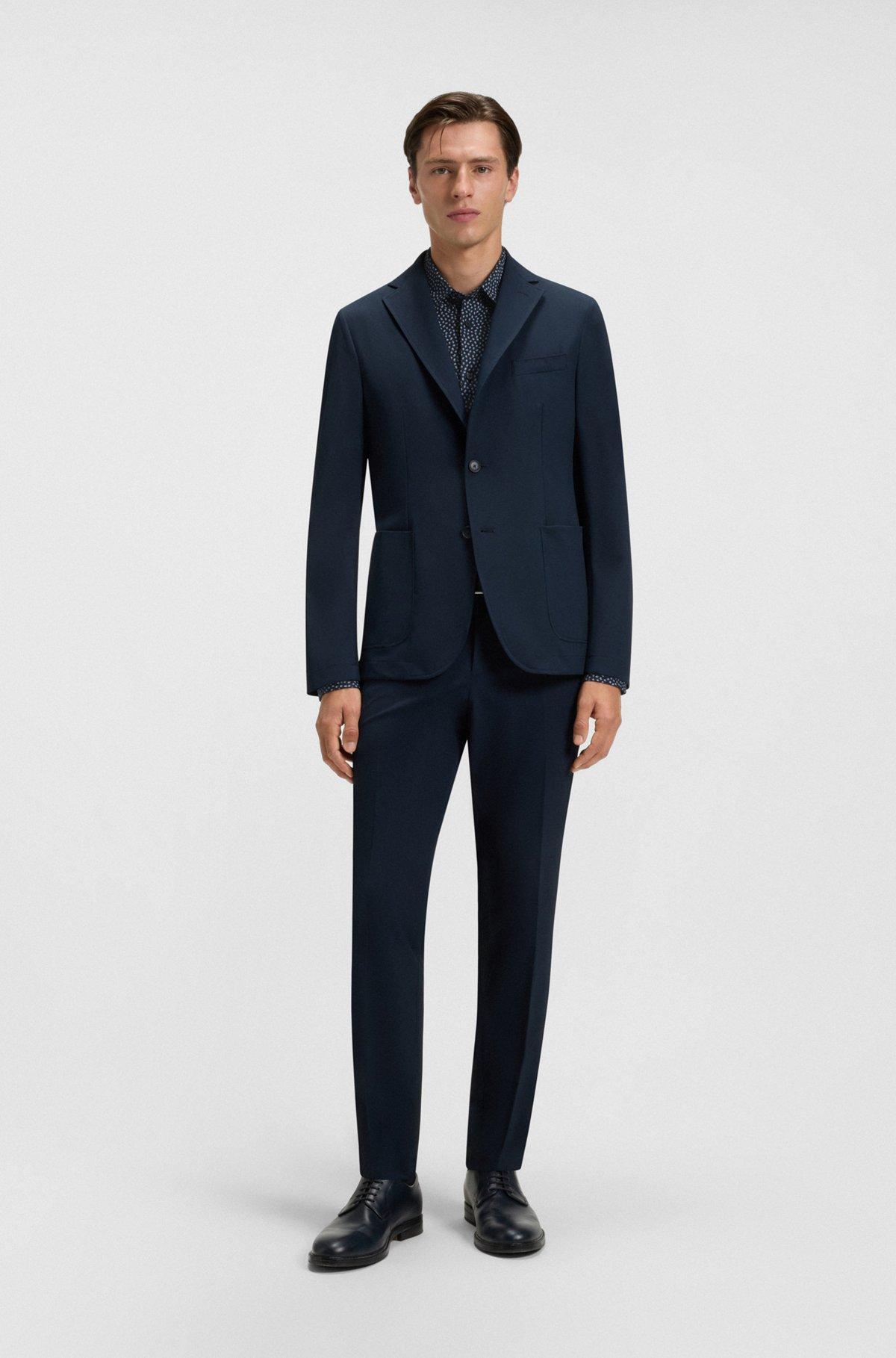 Slim-fit shirt in printed cotton Product Image