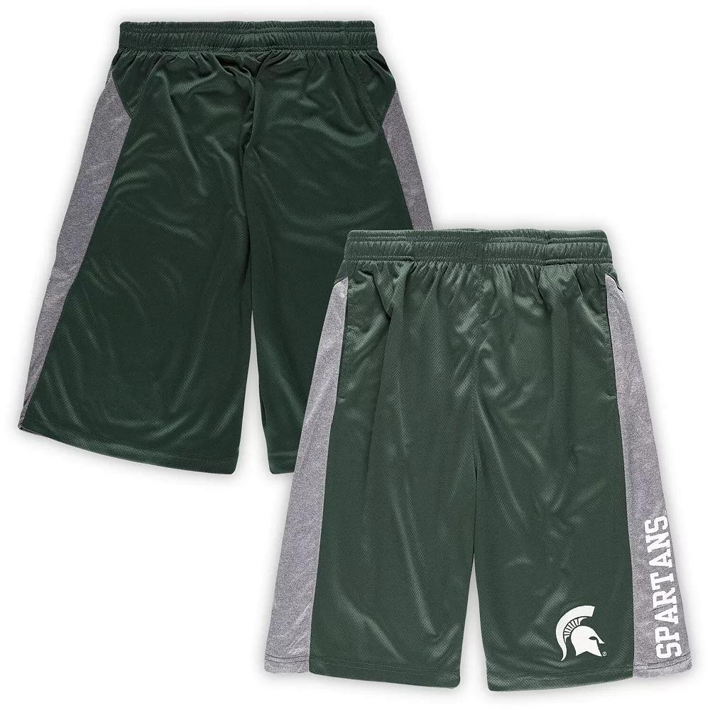 Men's Green Michigan State Spartans Big & Tall Textured Shorts,  Product Image