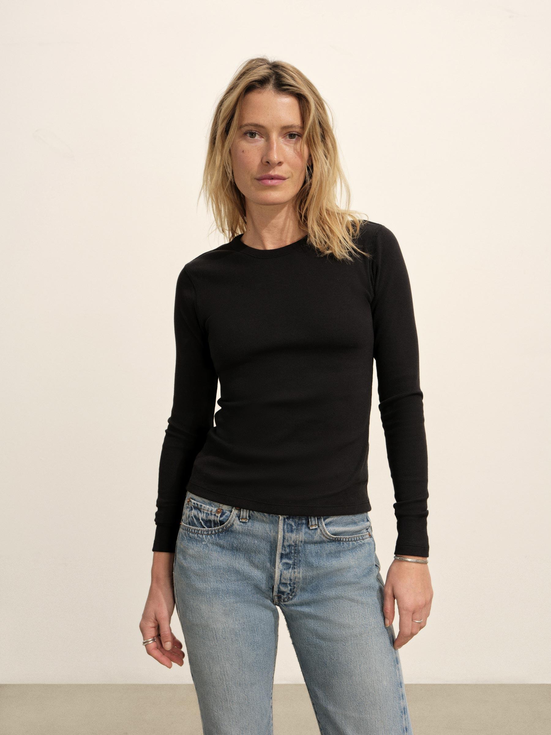 Black Surplus Rib L/S Crew Product Image