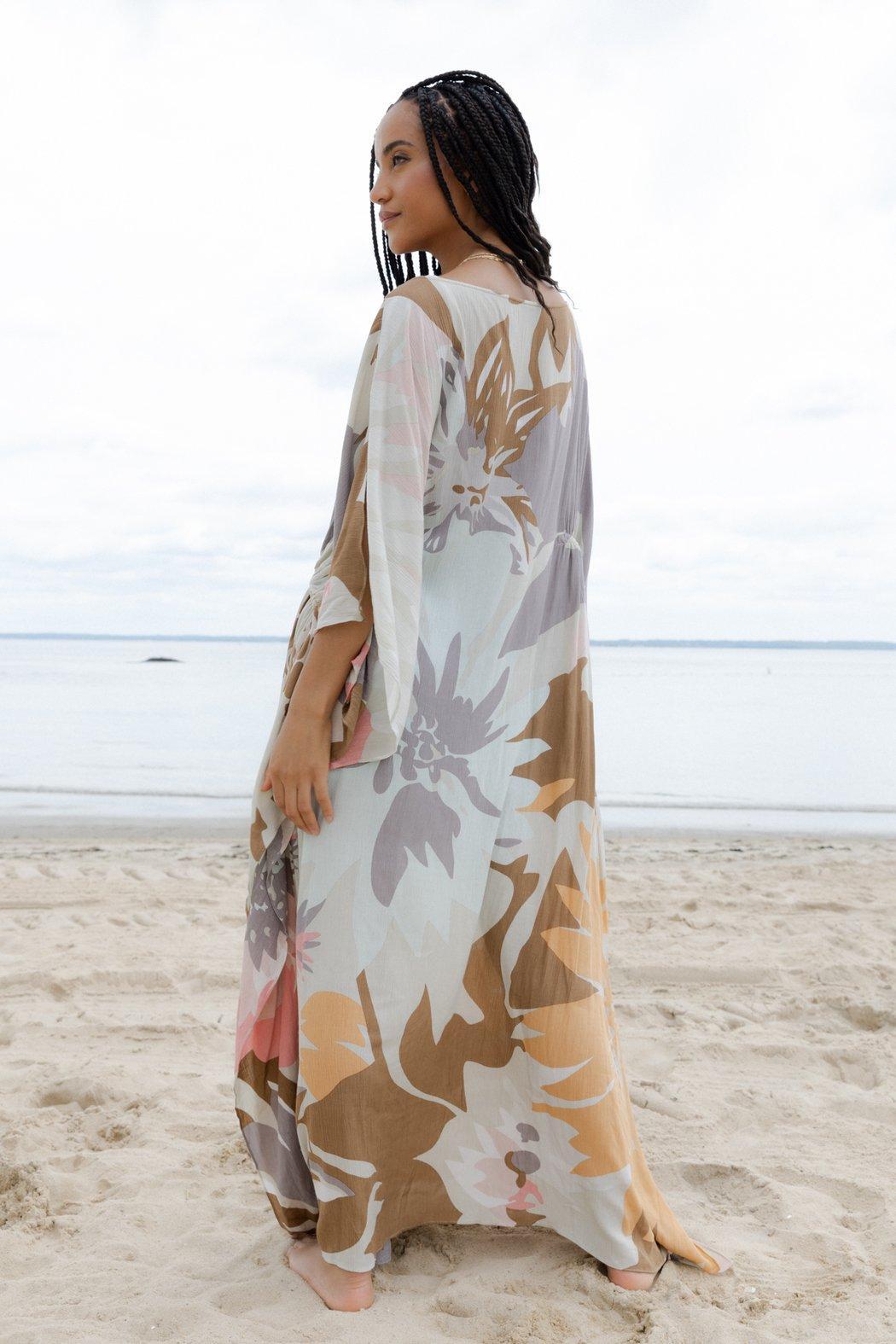 Multicolor Floral Kaftan Maxi Product Image