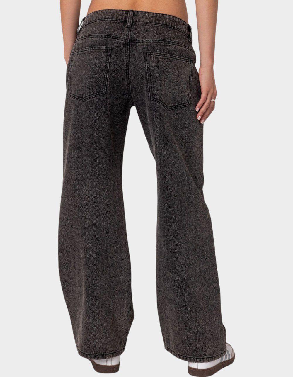 EDIKTED Petite Raelynn Washed Low Rise Jeans Product Image