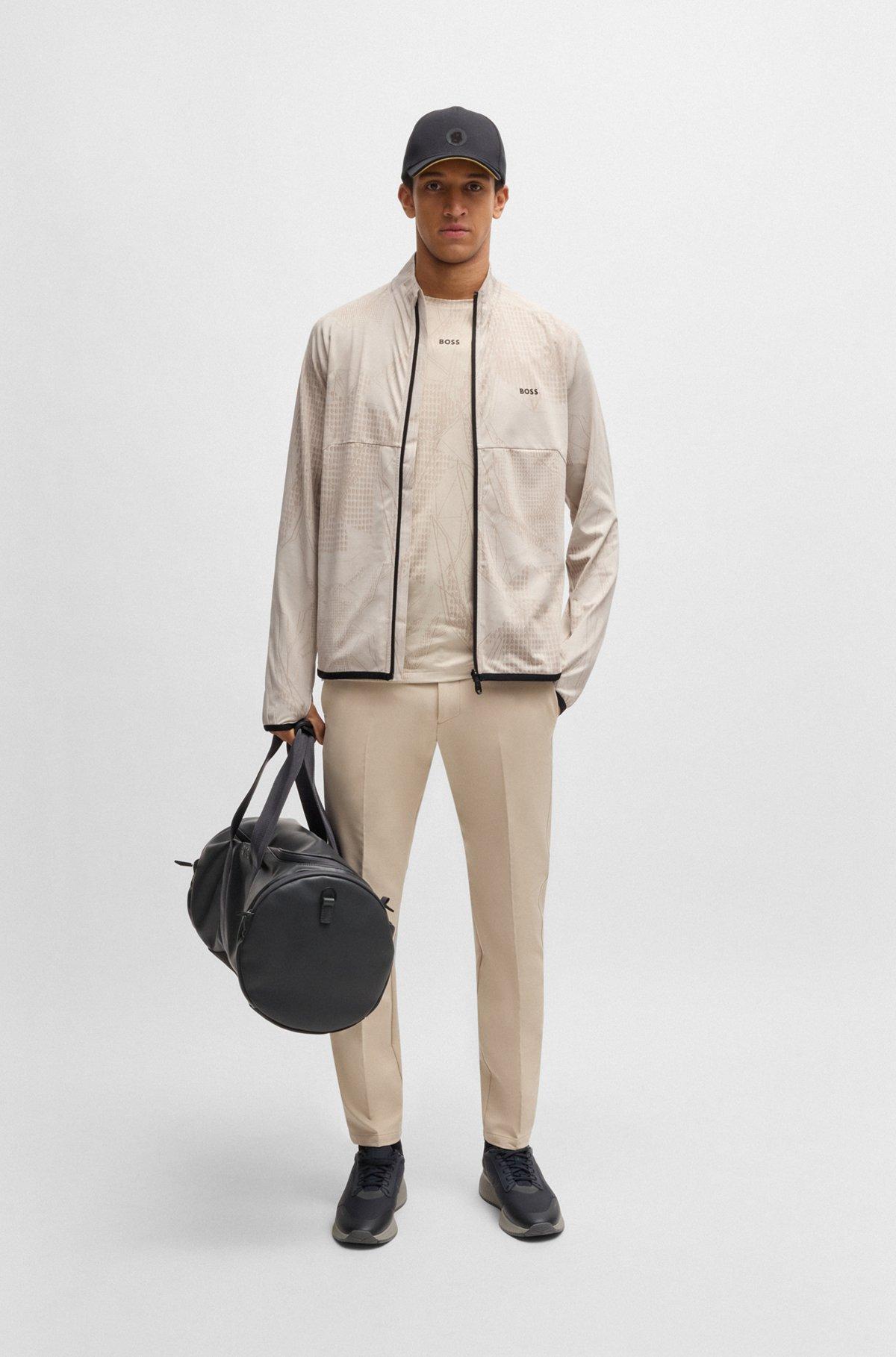 Active zip-up sweatshirt with dynamic jacquard pattern Product Image