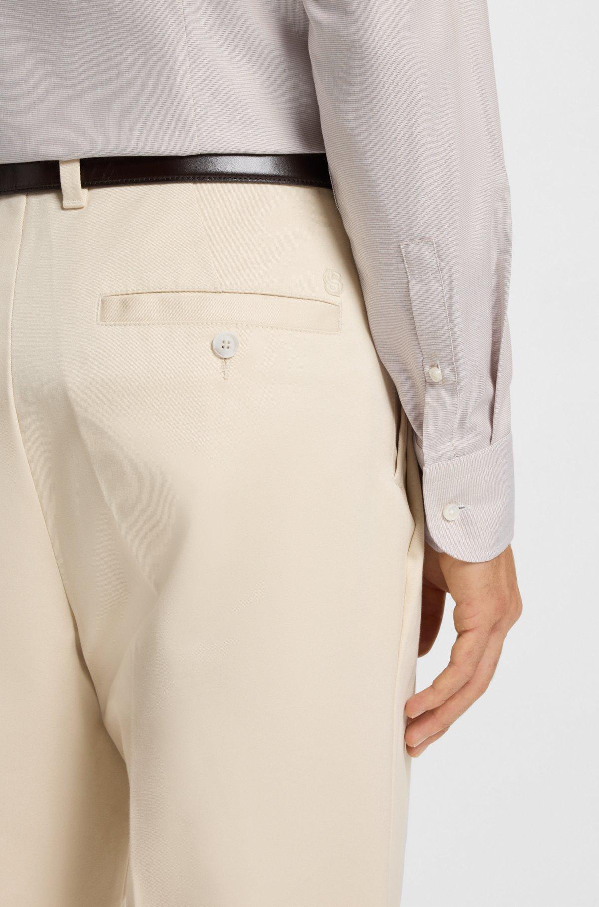 Slim-fit shirt in a structured cotton blend Product Image