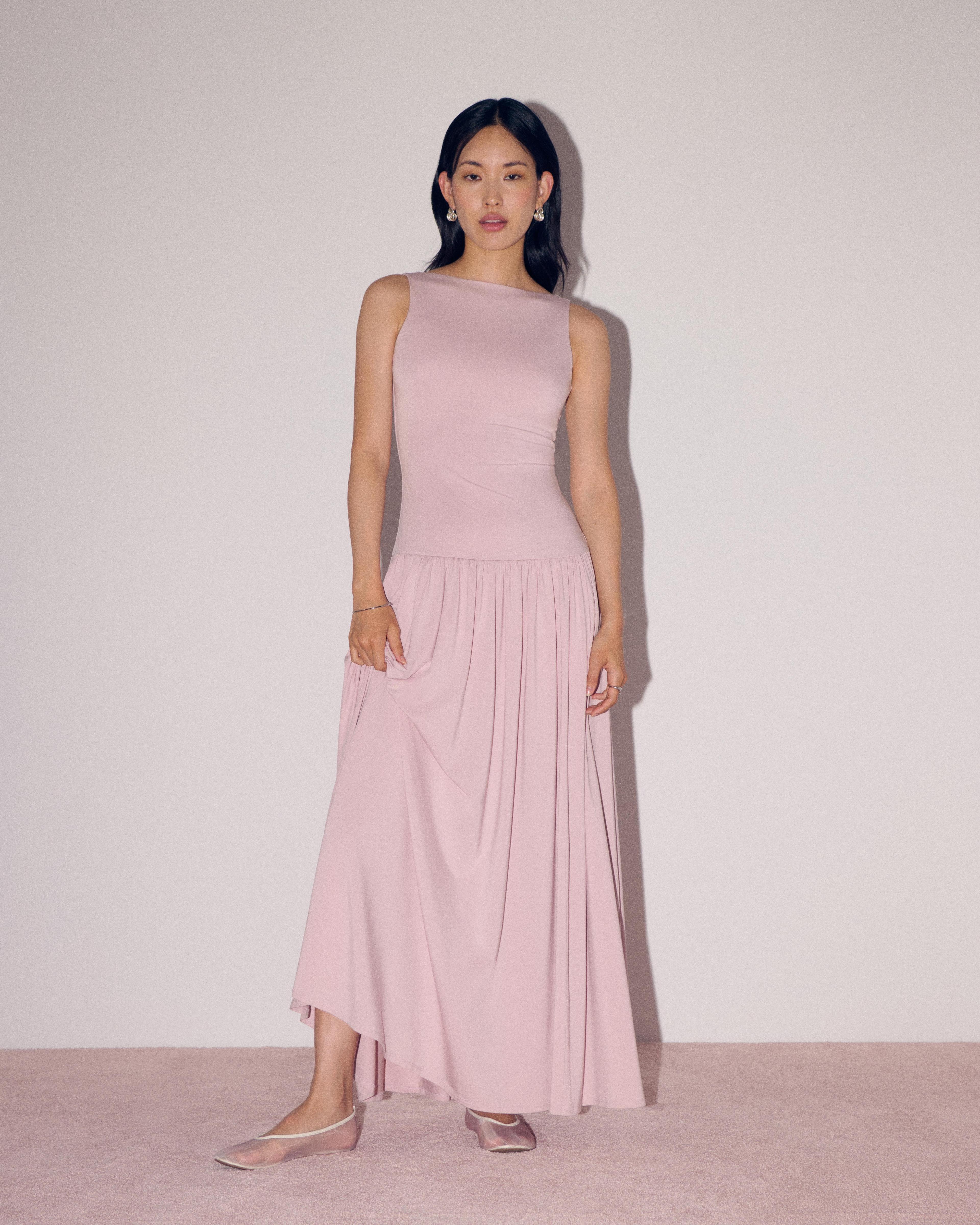 Knit Drop-Waist Maxi Dress Product Image