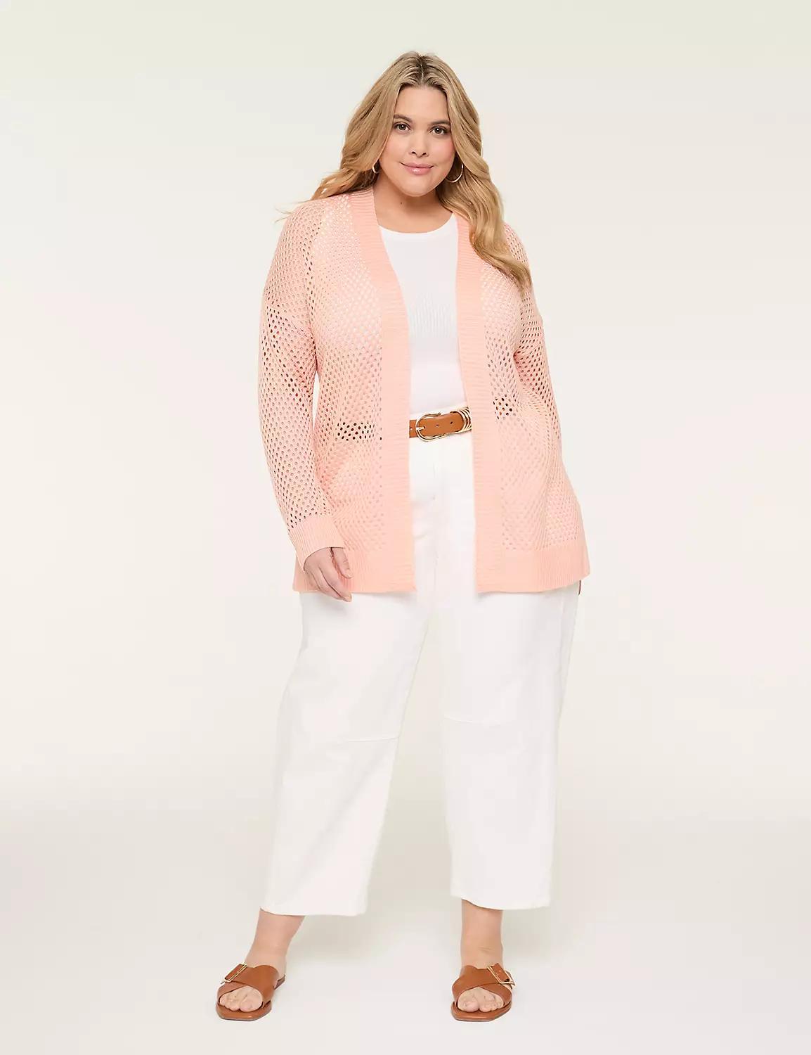 Open-Front Stitch Cardigan Product Image