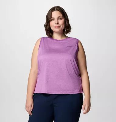 Plus Size Columbia Bluevista Hill™ Omni-WICK™ Tank Top, Women's, Size: 1XL, Black Grey Product Image