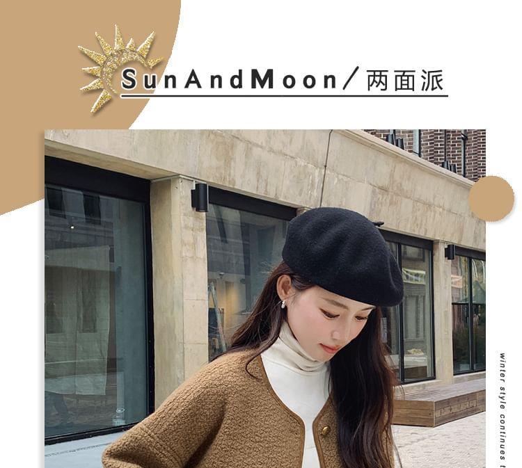 V-Neck Panel Faux Suede Button Jacket Product Image