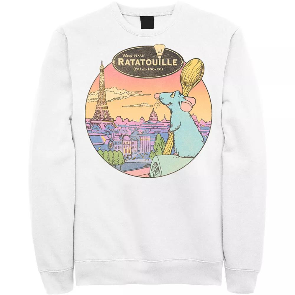 Disney / Pixar's Ratatouille Men's Over Look Paris Sweatshirt, Size: 3XL, White Product Image