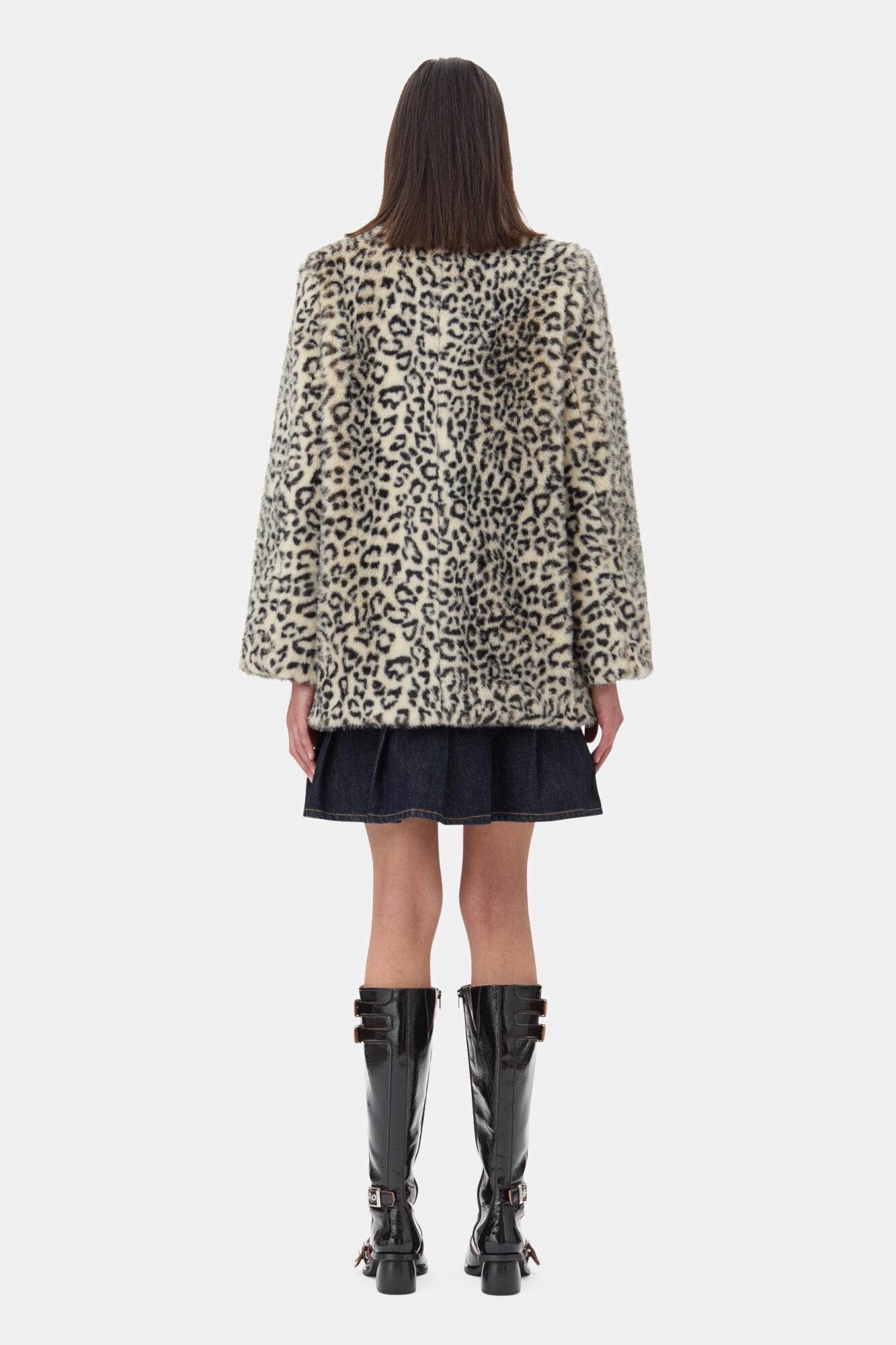 Leopard Faux Fur Jacket Product Image