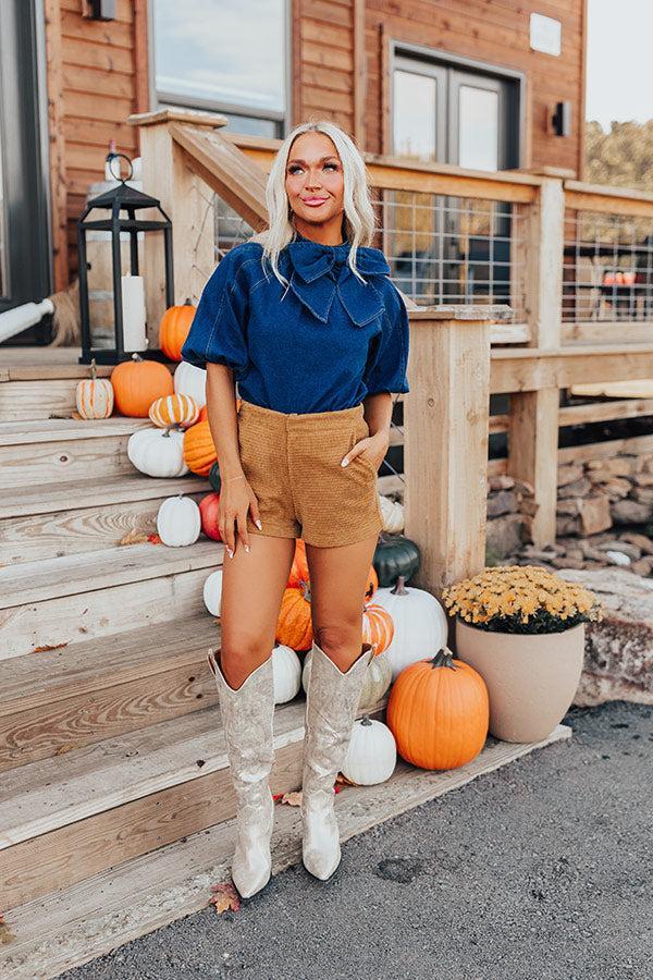 Plane to Portofino Denim Top Product Image