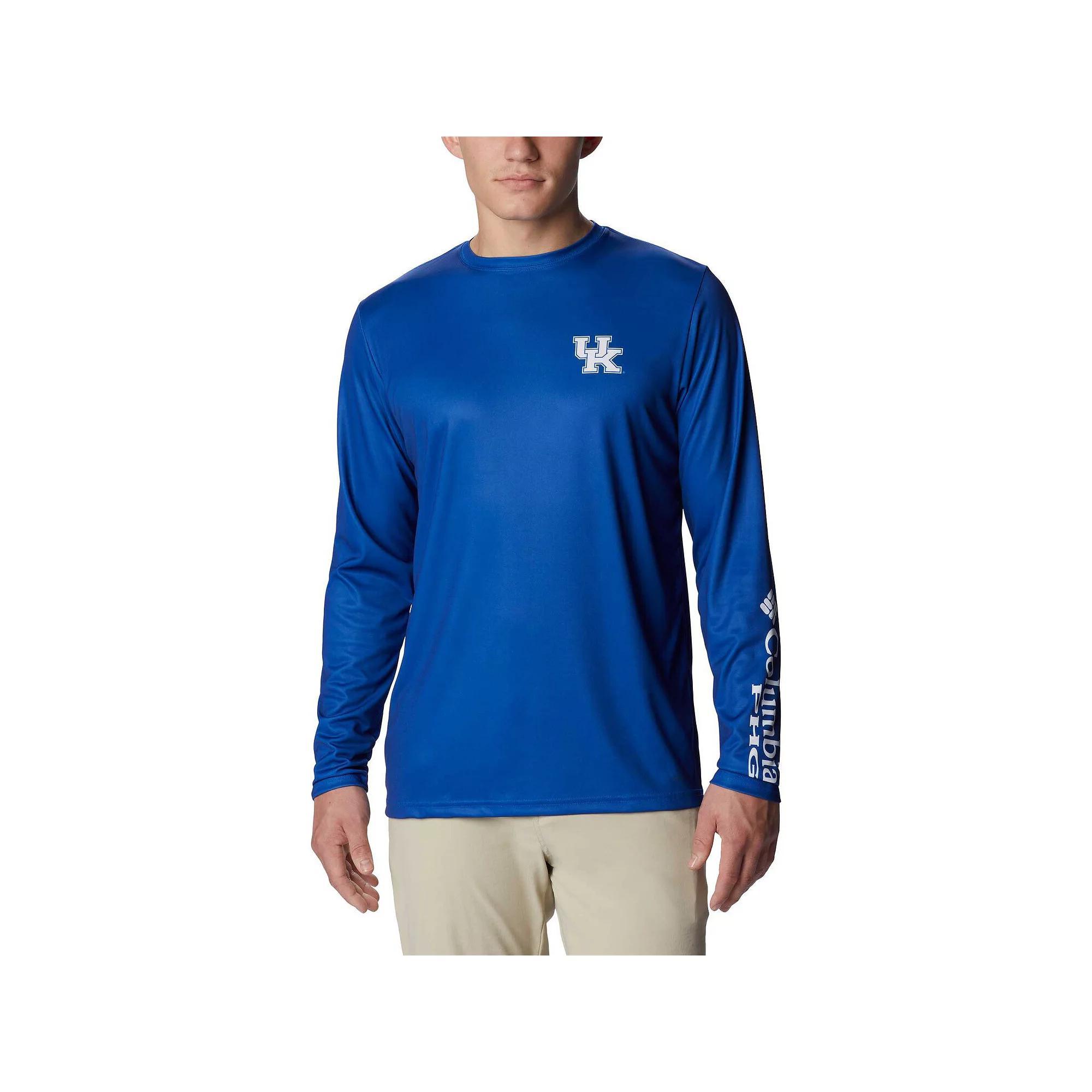 Men's Columbia Royal Kentucky Wildcats Terminal Shot Omni-Shade Omni-Wick Long Sleeve T-Shirt,  Product Image