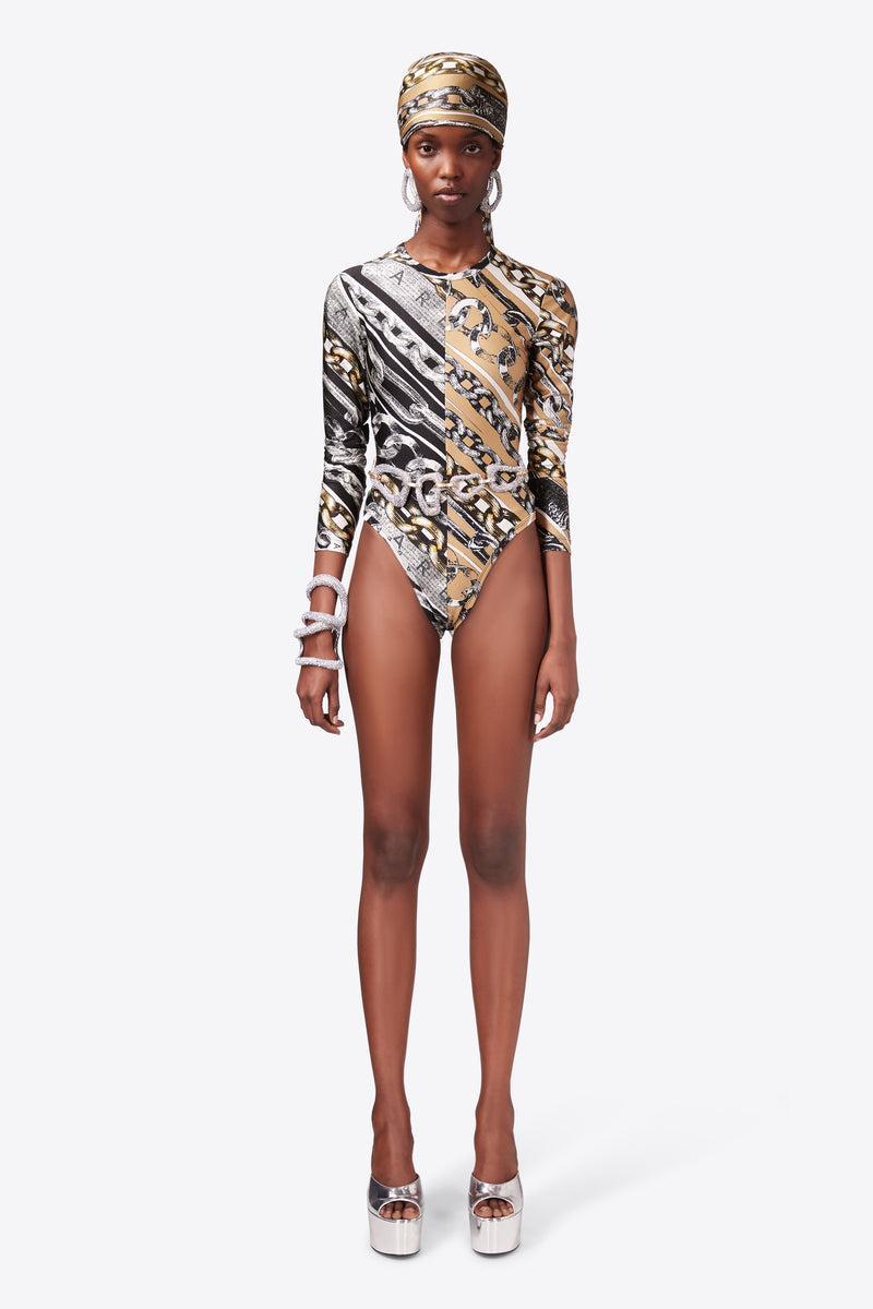 Chain Printed Bodysuit Product Image