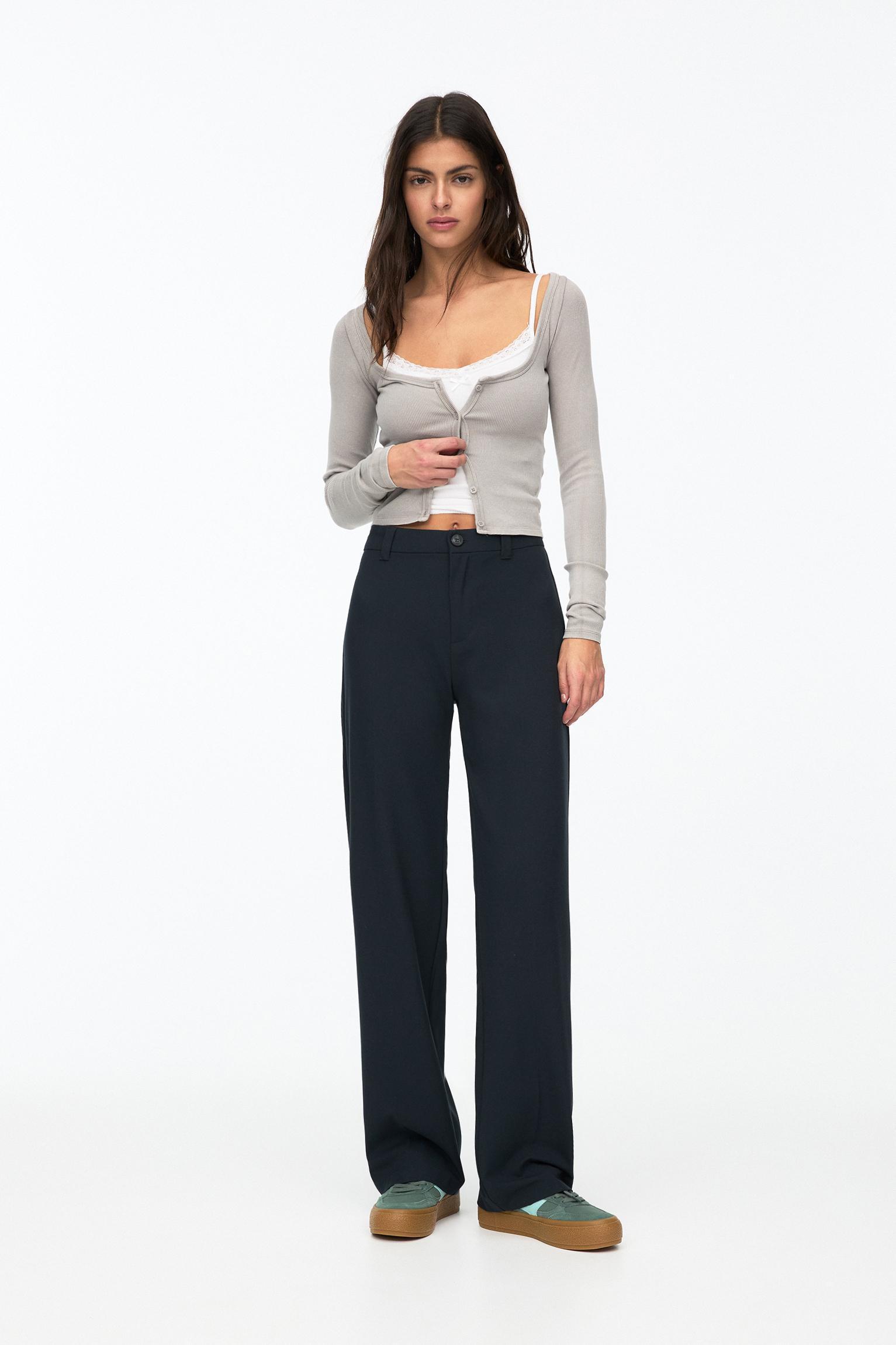 Straight-leg smart pants Product Image