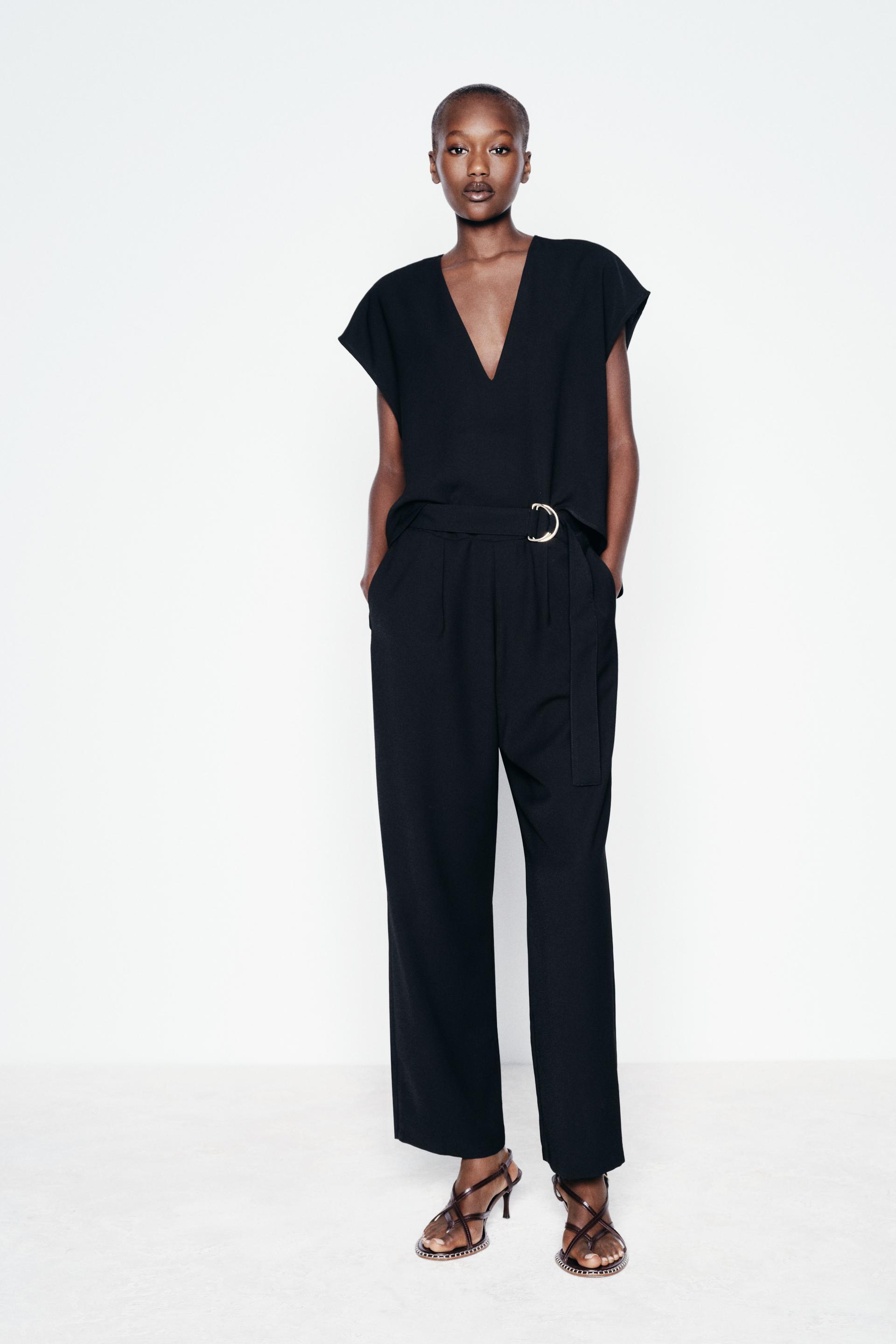 LONG BELTED JUMPSUIT Product Image