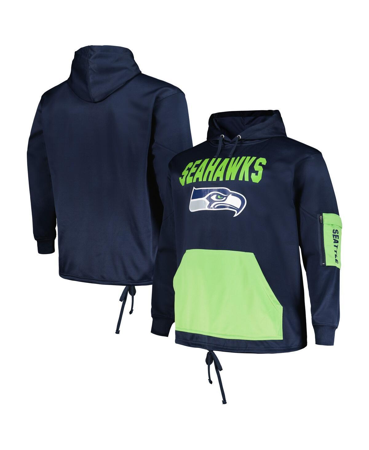 Men's Fanatics Branded College Navy Seattle Seahawks Big & Tall Pullover Hoodie, Size: 3XB, Blue Product Image