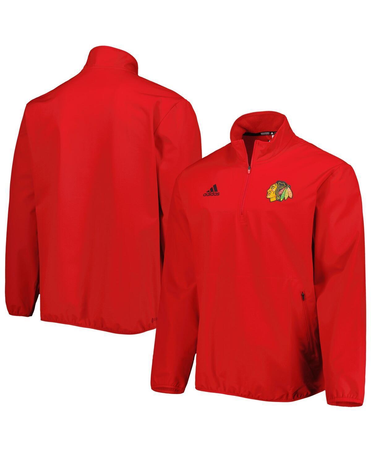 Mens adidas Chicago Blackhawks Quarter-Zip Jacket Product Image