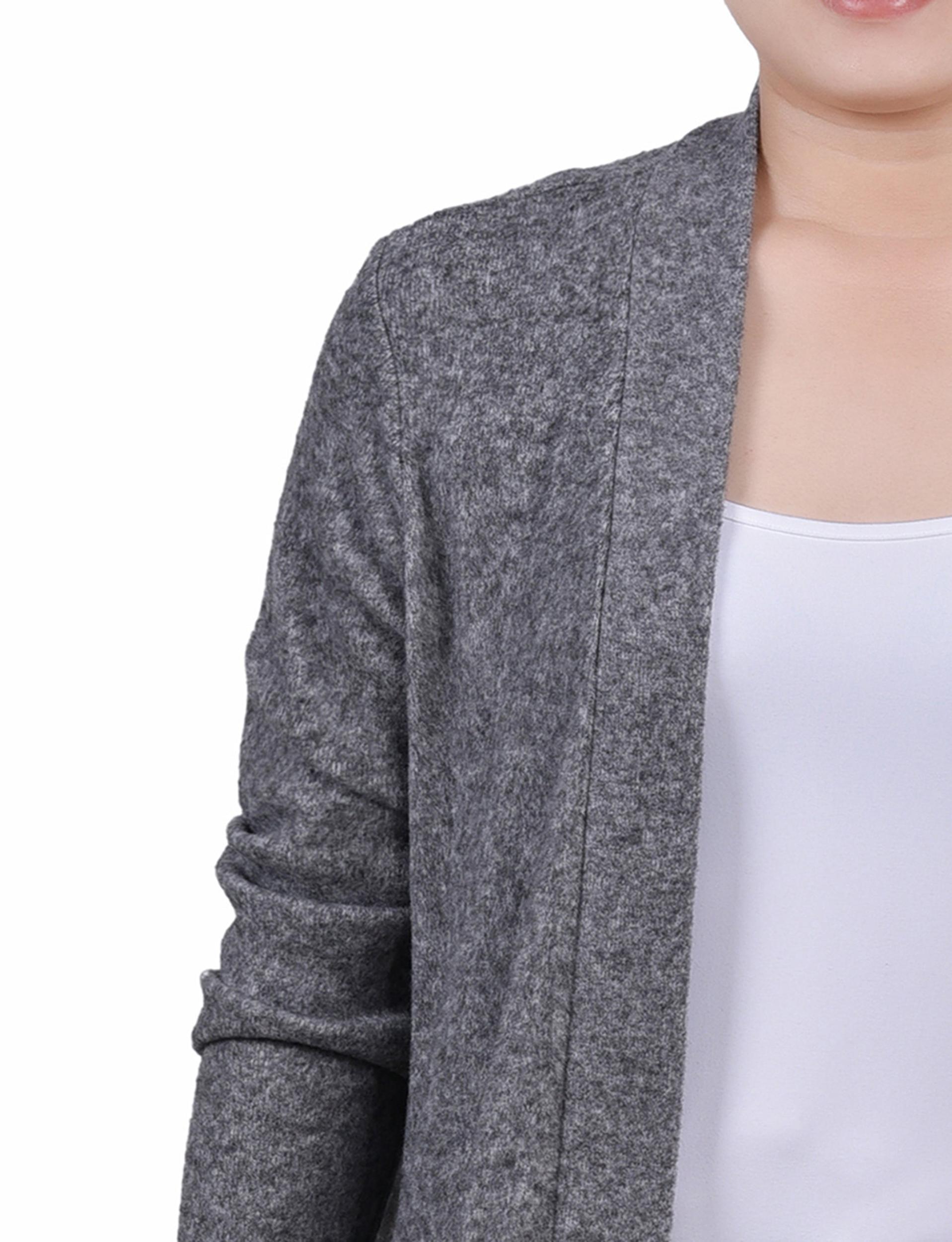 Silver Long Sleeve Cardigan Product Image