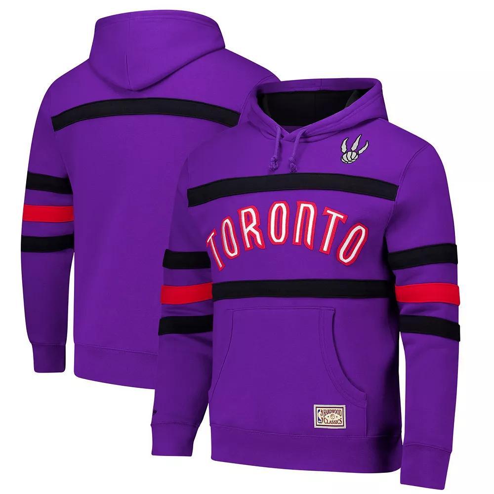 Men's Mitchell & Ness Purple Toronto Raptors Hardwood Classics Nights Head Coach Pullover Hoodie,  Product Image