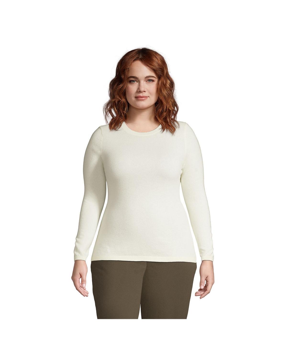 Plus Size Lands End Crewneck Cashmere Sweater, Womens Product Image