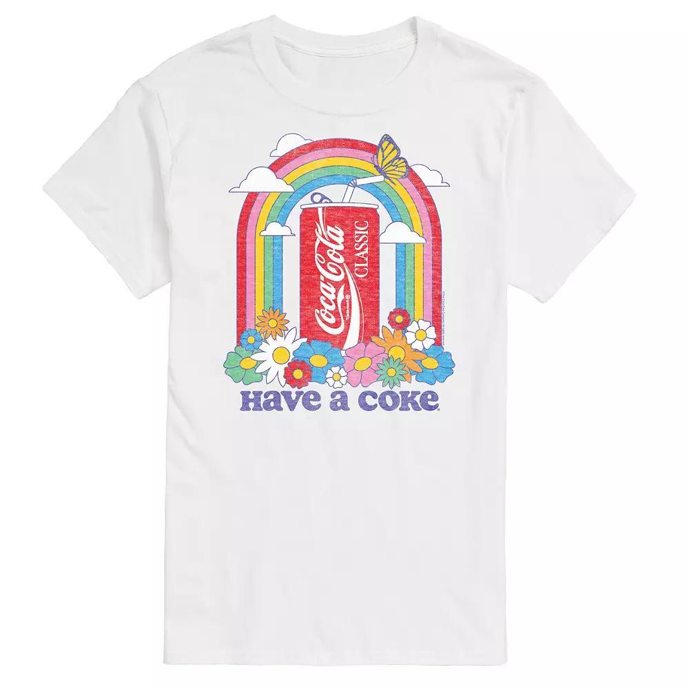 Men's Coca-Cola Have A Coke Rainbow Graphic Tee, Size: 3XL Tall, Black Product Image