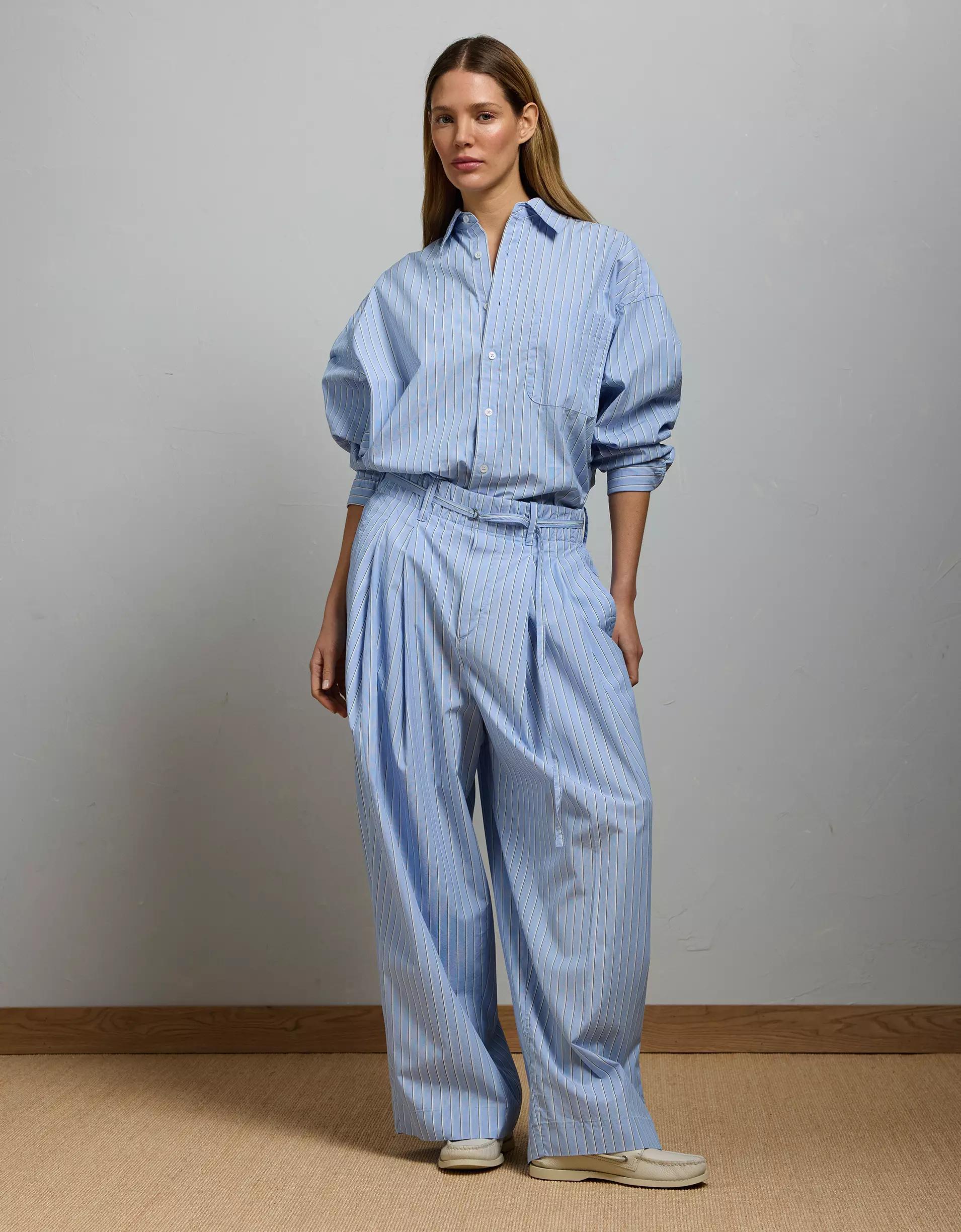 AE77 Premium Striped Wide Trouser Product Image