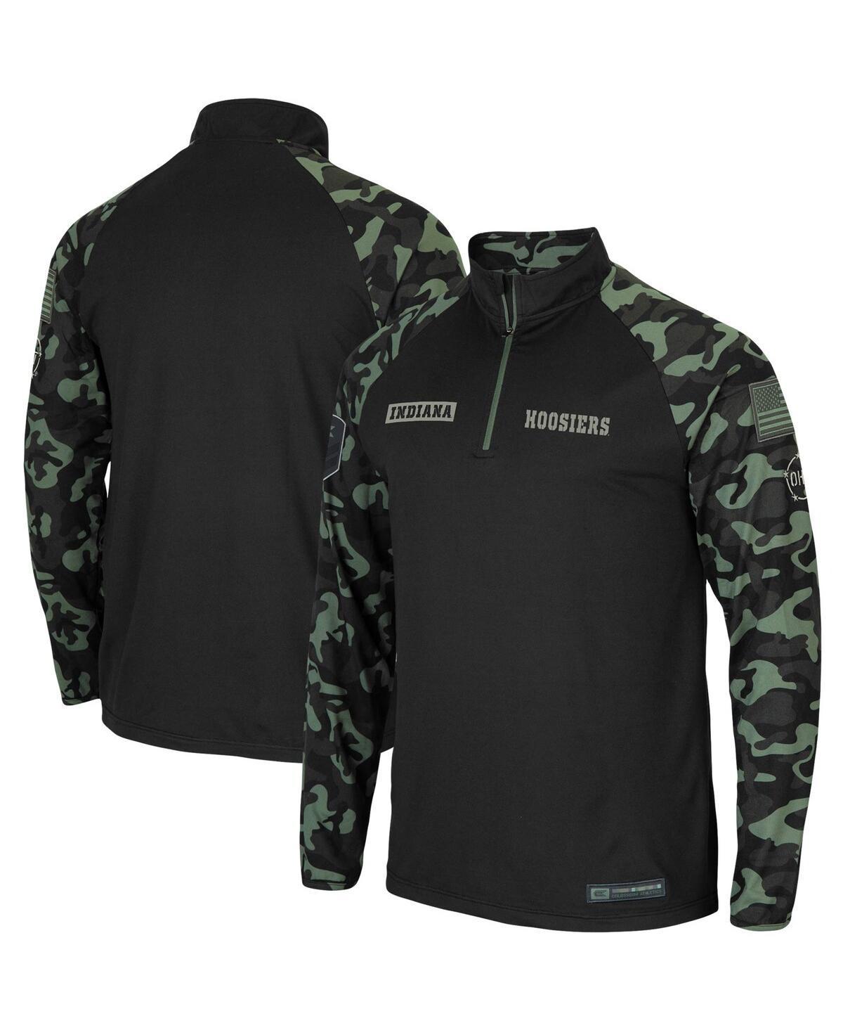 Mens Colosseum Black Georgia Southern Eagles OHT Military Appreciation Take Flight Raglan Quarter-Zip Jacket Product Image