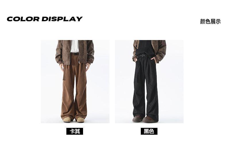 High Waist Plain Wide Leg Pants Product Image