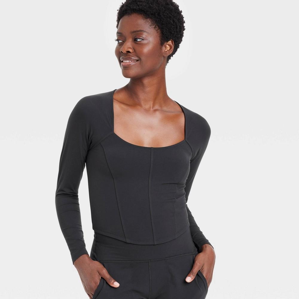 Women's Everyday Soft Cropped Long Sleeve Top - All In Motion™ Product Image