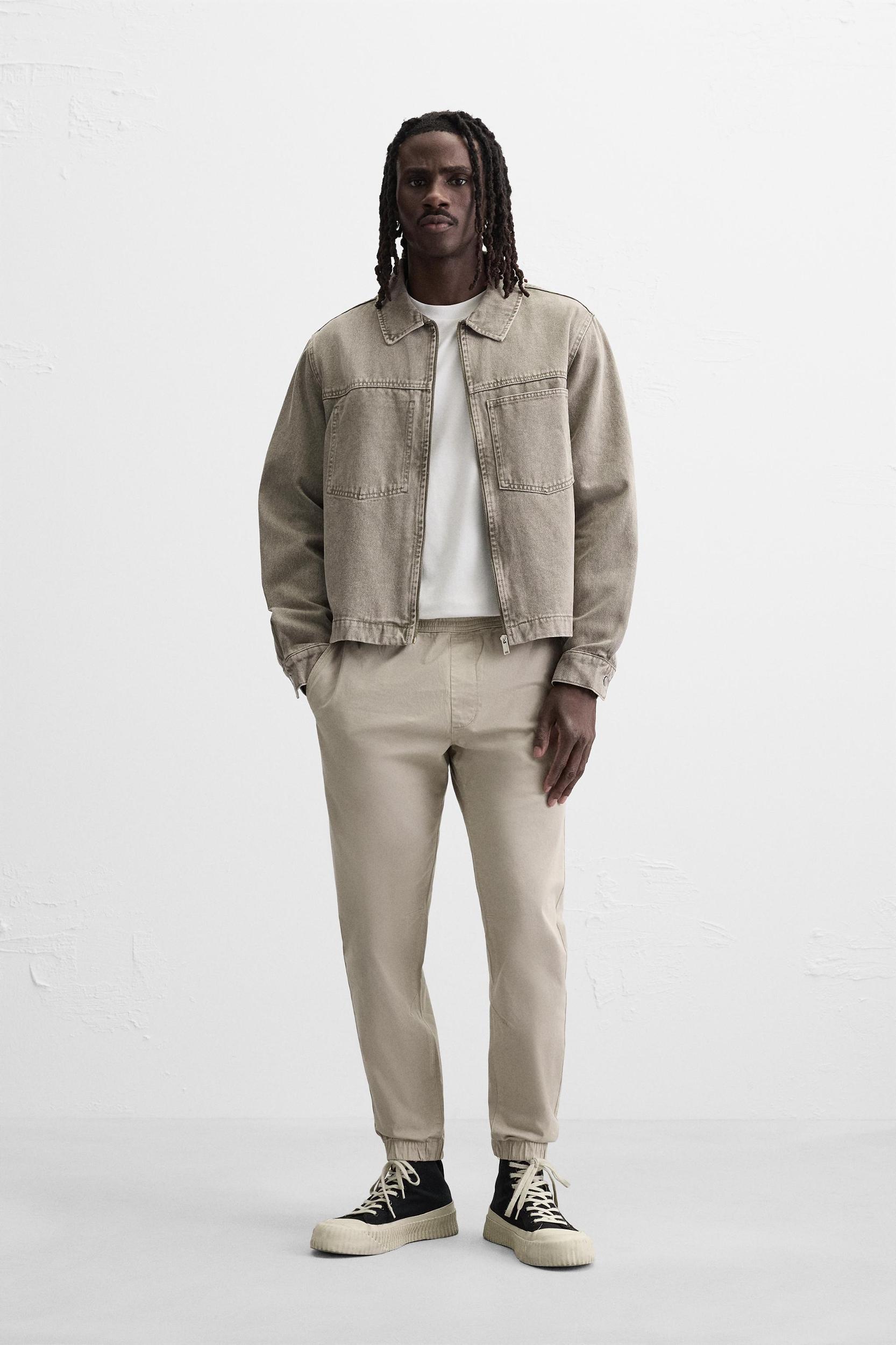 WASHED JOGGER WAIST PANTS Product Image