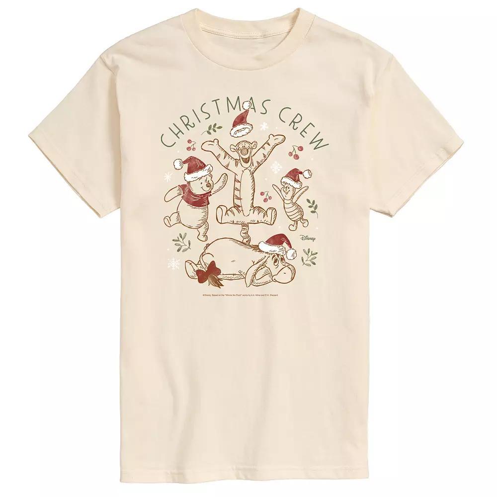 Disney's Winnie The Pooh Men's Christmas Crew Graphic Tee,  Product Image