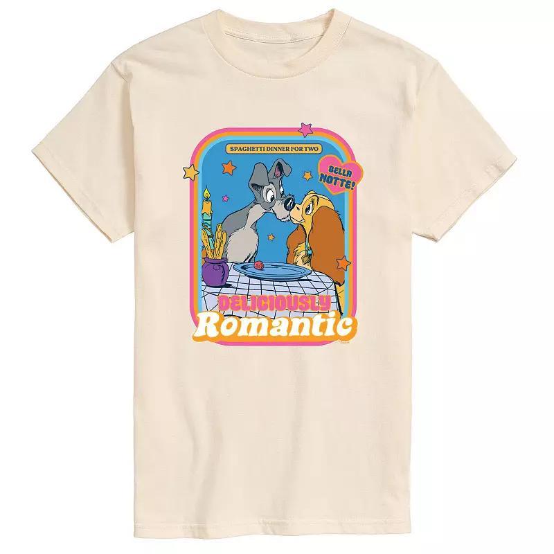 Disney's Lady and the Tramp Men's Romantic Graphic Tee, Size: XS, Black Product Image