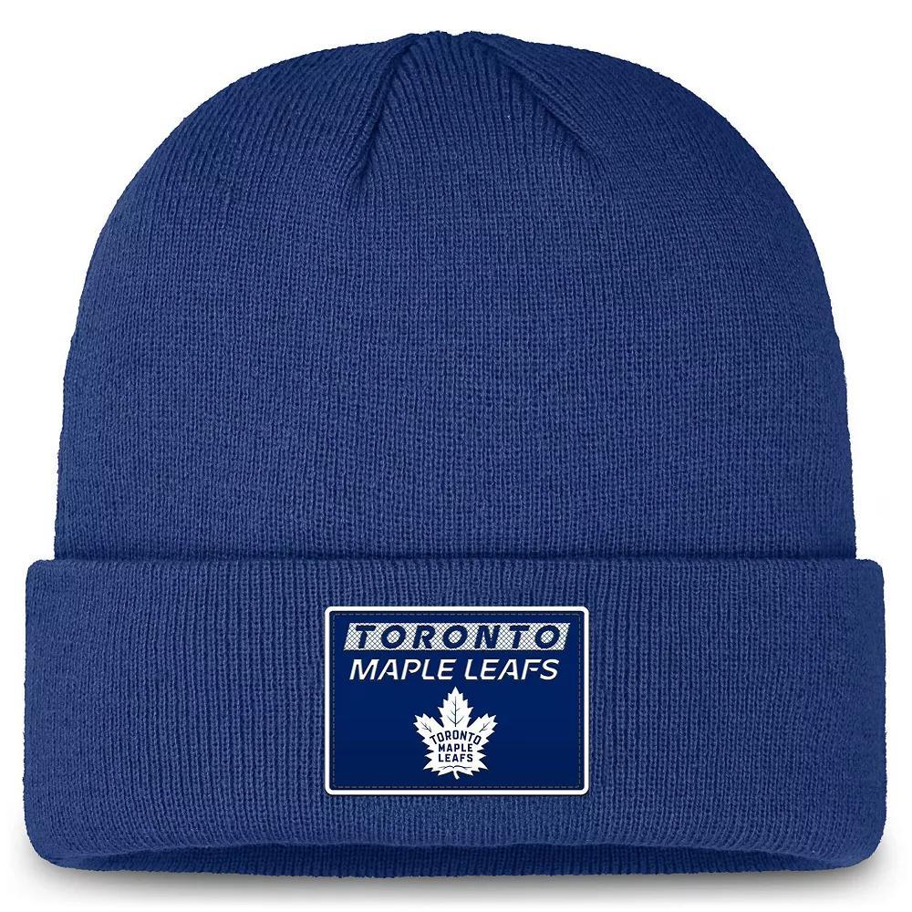 Men's Fanatics Blue Toronto Maple Leafs Authentic Pro Cuffed Knit Hat, Mpl Blue Product Image