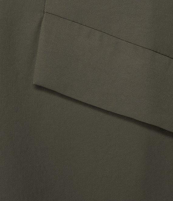 Skies Are Blue Plus Size Notch Lapel Shirred 3/4 Sleeve Open Front Coordinating Statement Blazer Product Image