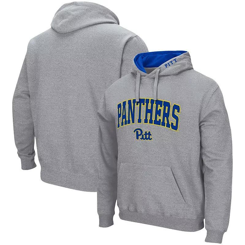 Men's Colosseum Heathered Gray Pitt Panthers Arch & Logo 3.0 Pullover Hoodie,  Product Image