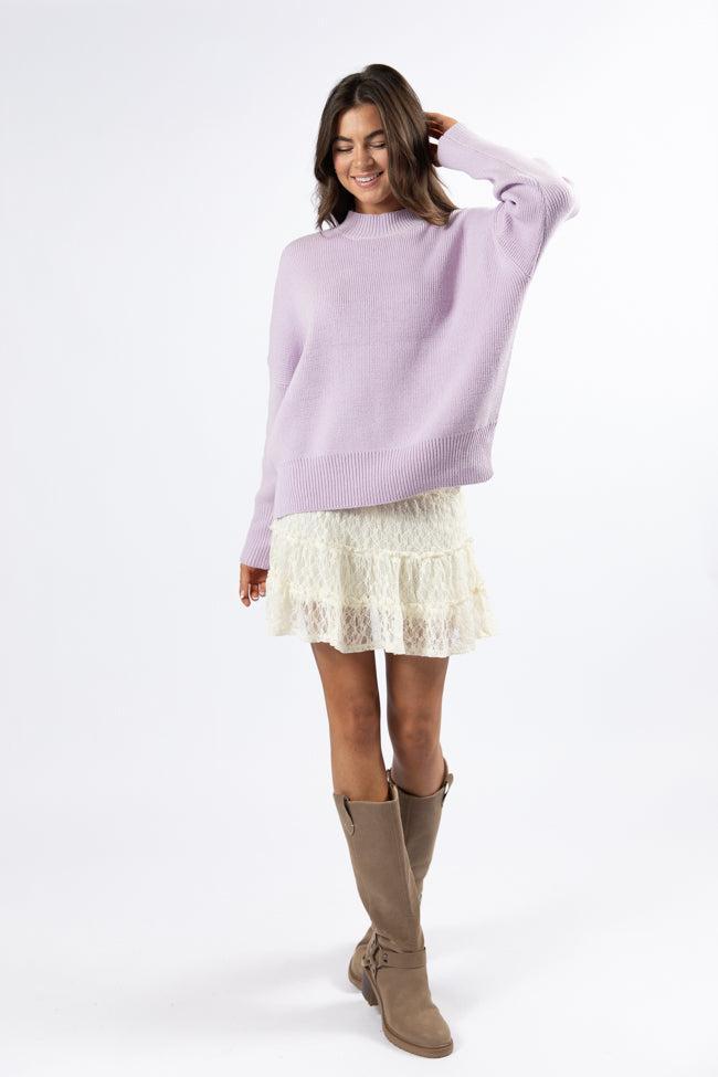 A Great Escape Lilac Oversized Sweater FINAL SALE Product Image