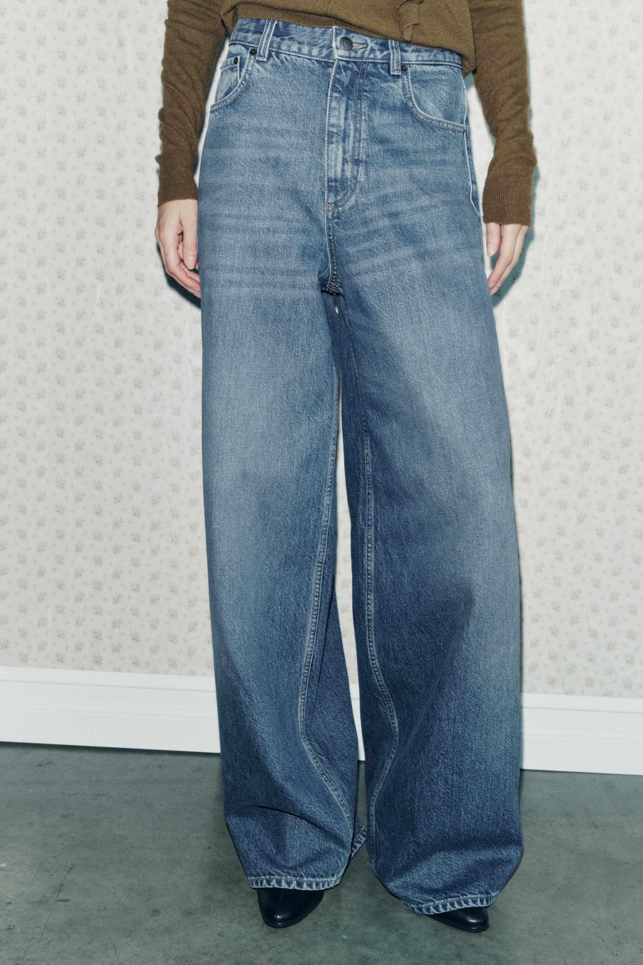 MID WAIST PALAZZO JEANS ZW COLLECTION Product Image