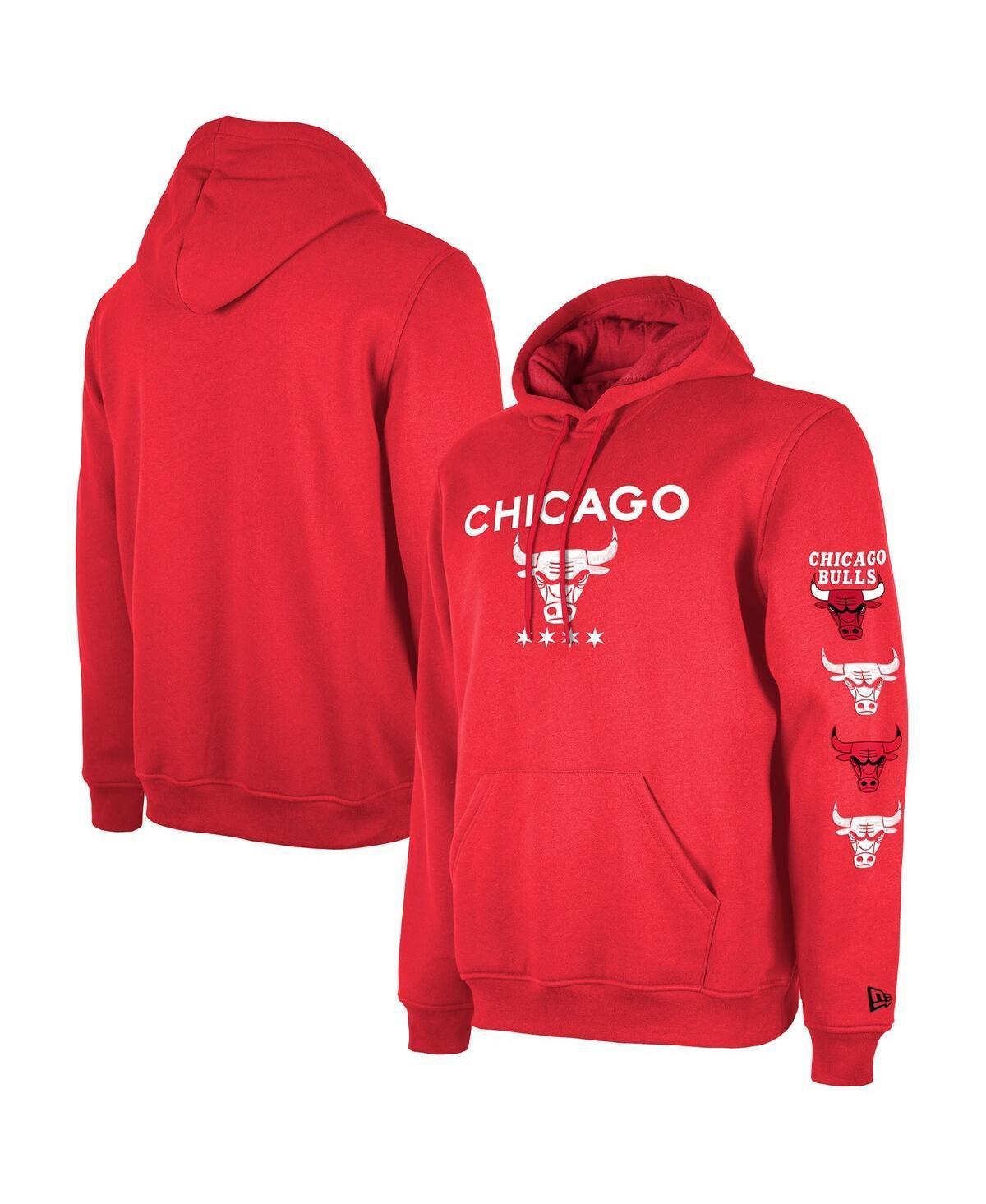 Mens New Era Red Chicago Bulls 2023/24 City Edition Pullover Hoodie Product Image