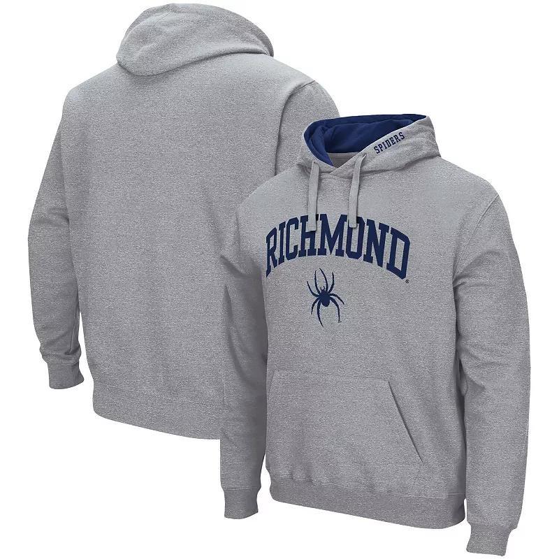 Mens Colosseum Heathered Gray Pepperdine Waves Arch and Logo Pullover Hoodie Product Image