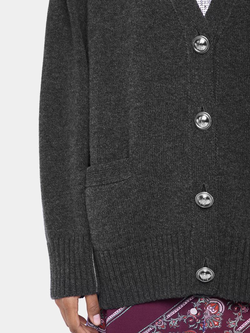 KNITTED CARDIGAN IN WOOL AND CASHMERE Product Image