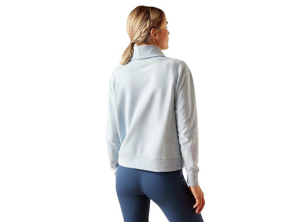 Ariat Fern 1/2 Zip Sweatshirt (Heathered Glacier Lake) Women's Clothing Product Image