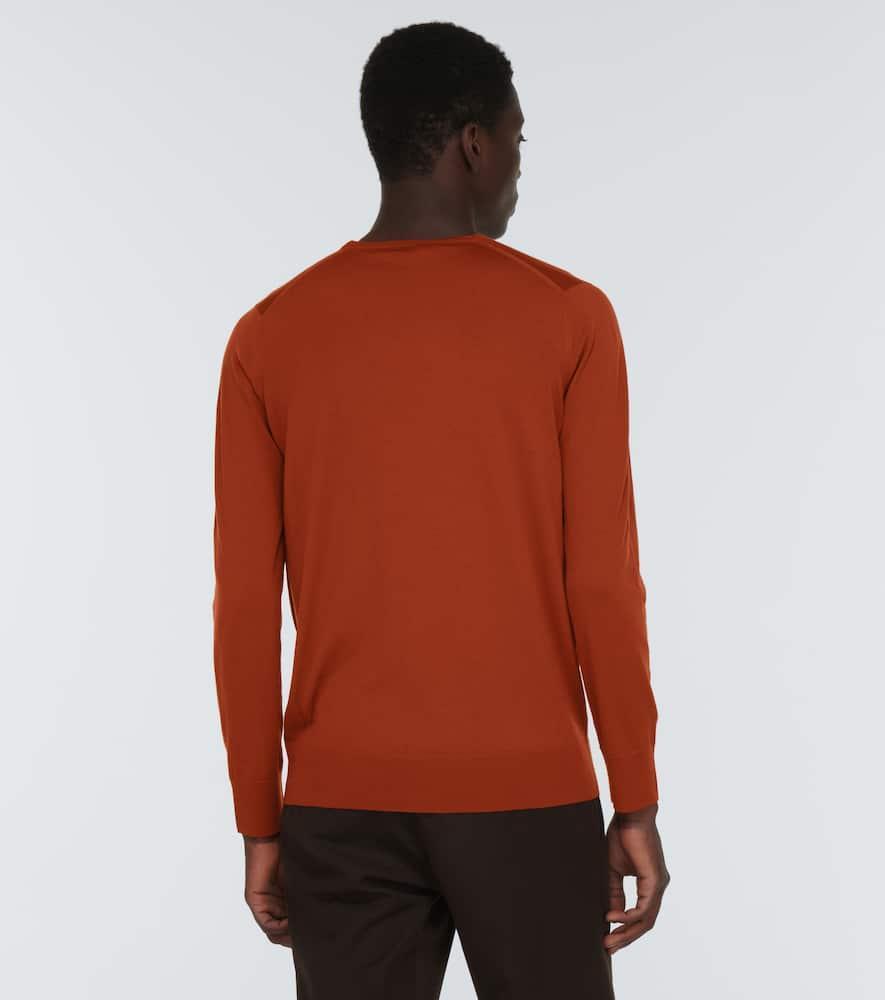 LORO PIANA Pullover Aus Schurwolle In Burnt Coral Product Image